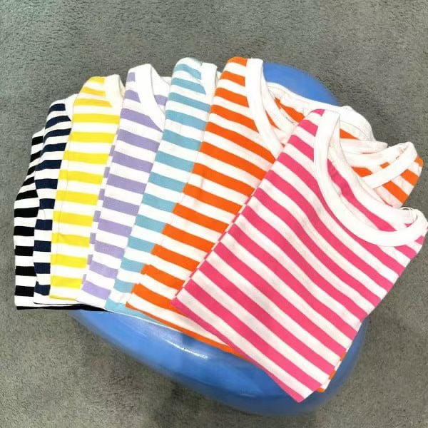 Beams 間條7分袖tee