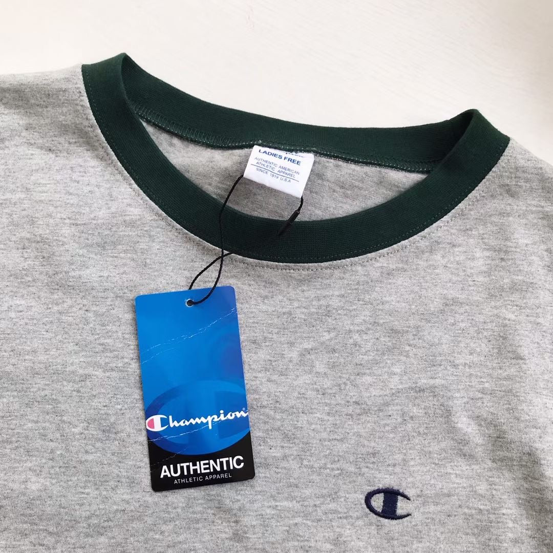 Champion 接拼 撞色tee