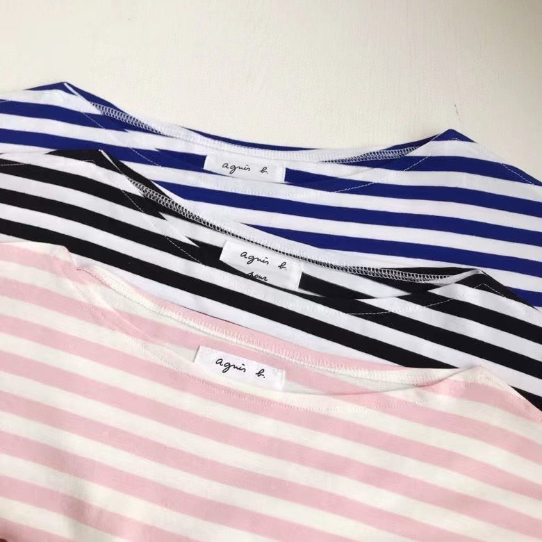 Agnes b 間條tee