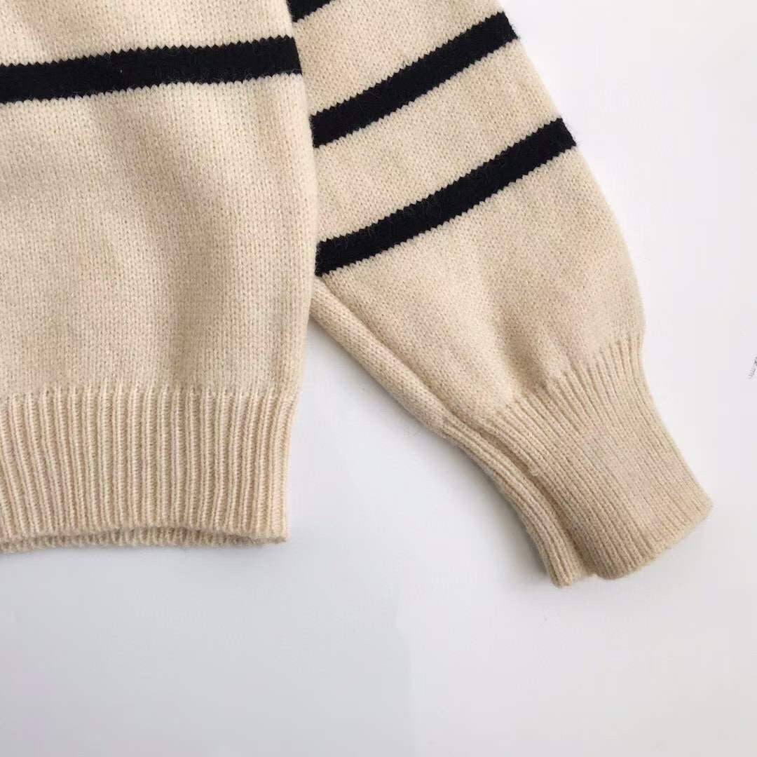 Nenet間條sweater cardigan