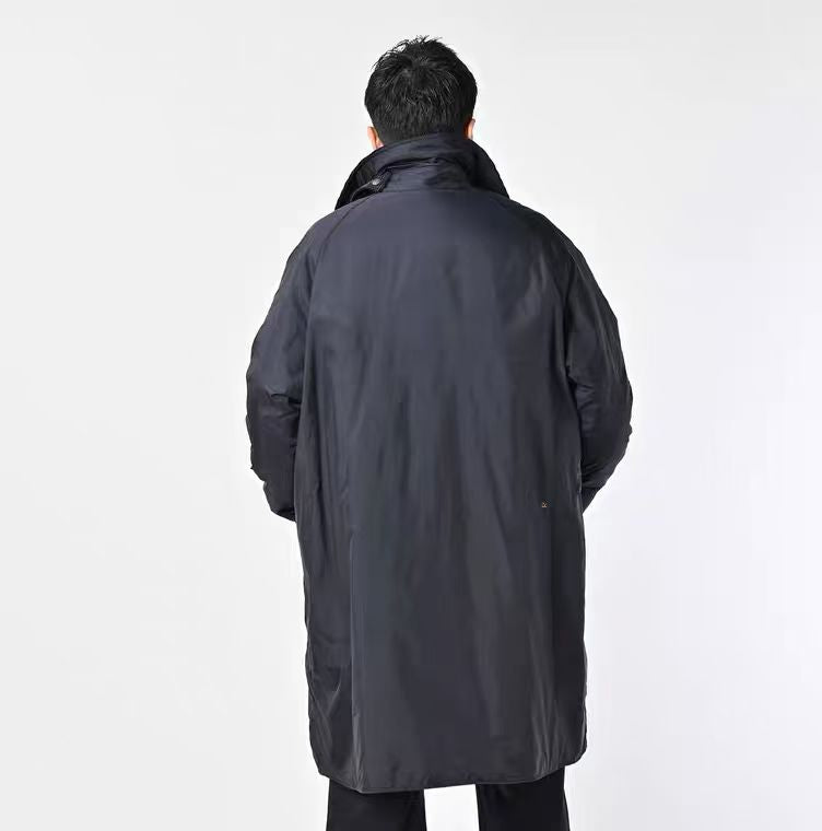 45R燈芯絨領夾棉中長外套