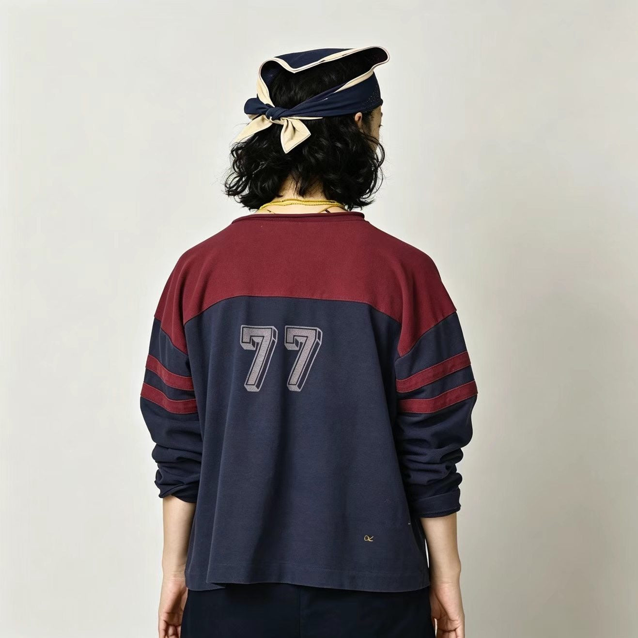 45R接拼77 logo tee