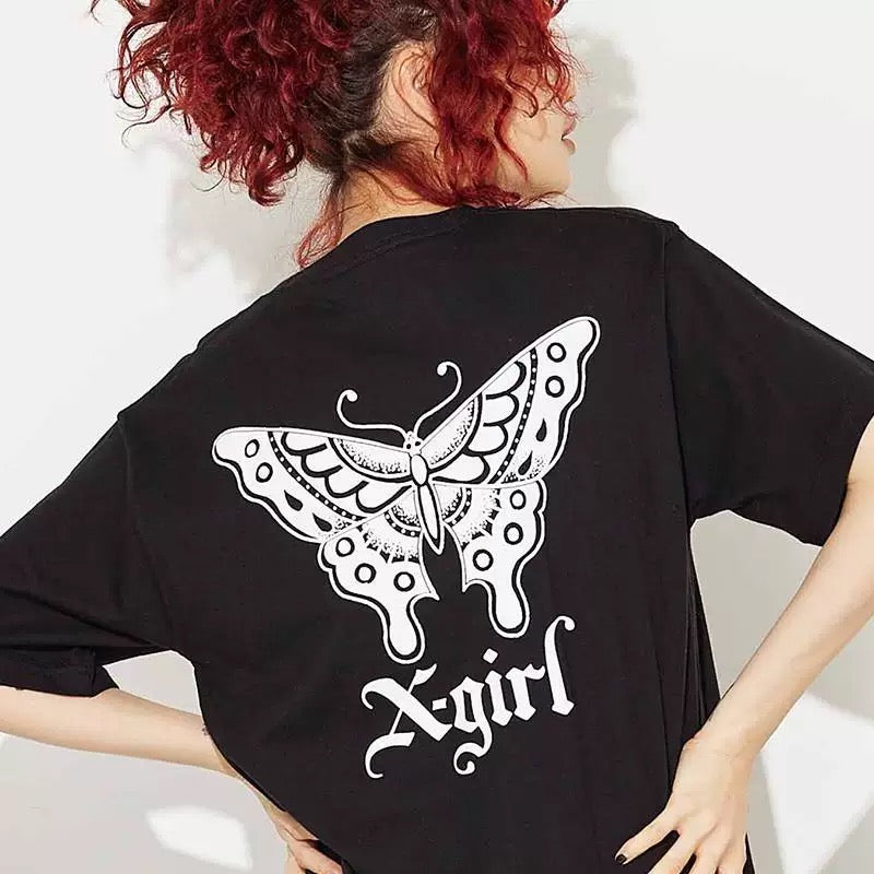 X girl butterfly tee