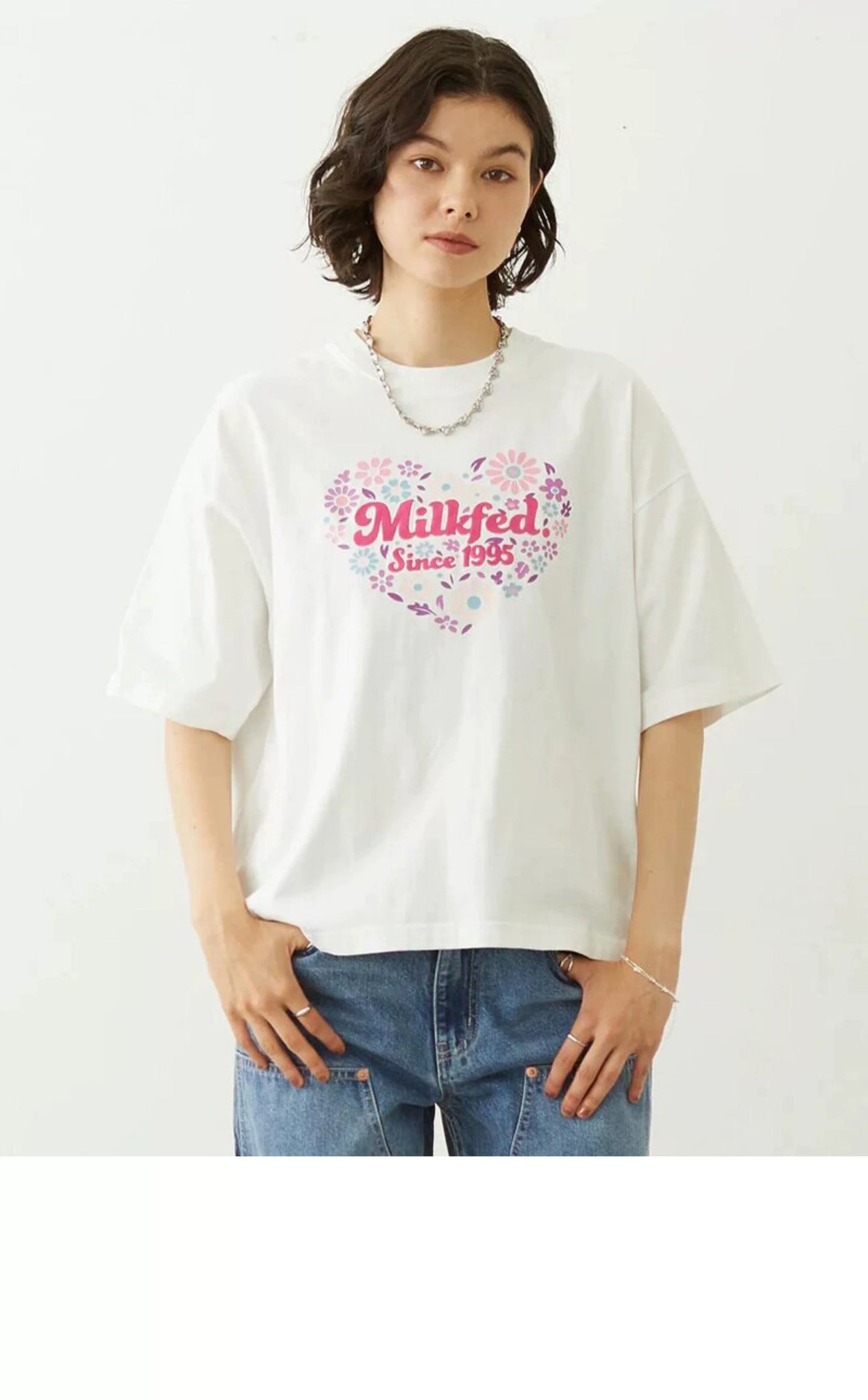Milkfed flower心心tee