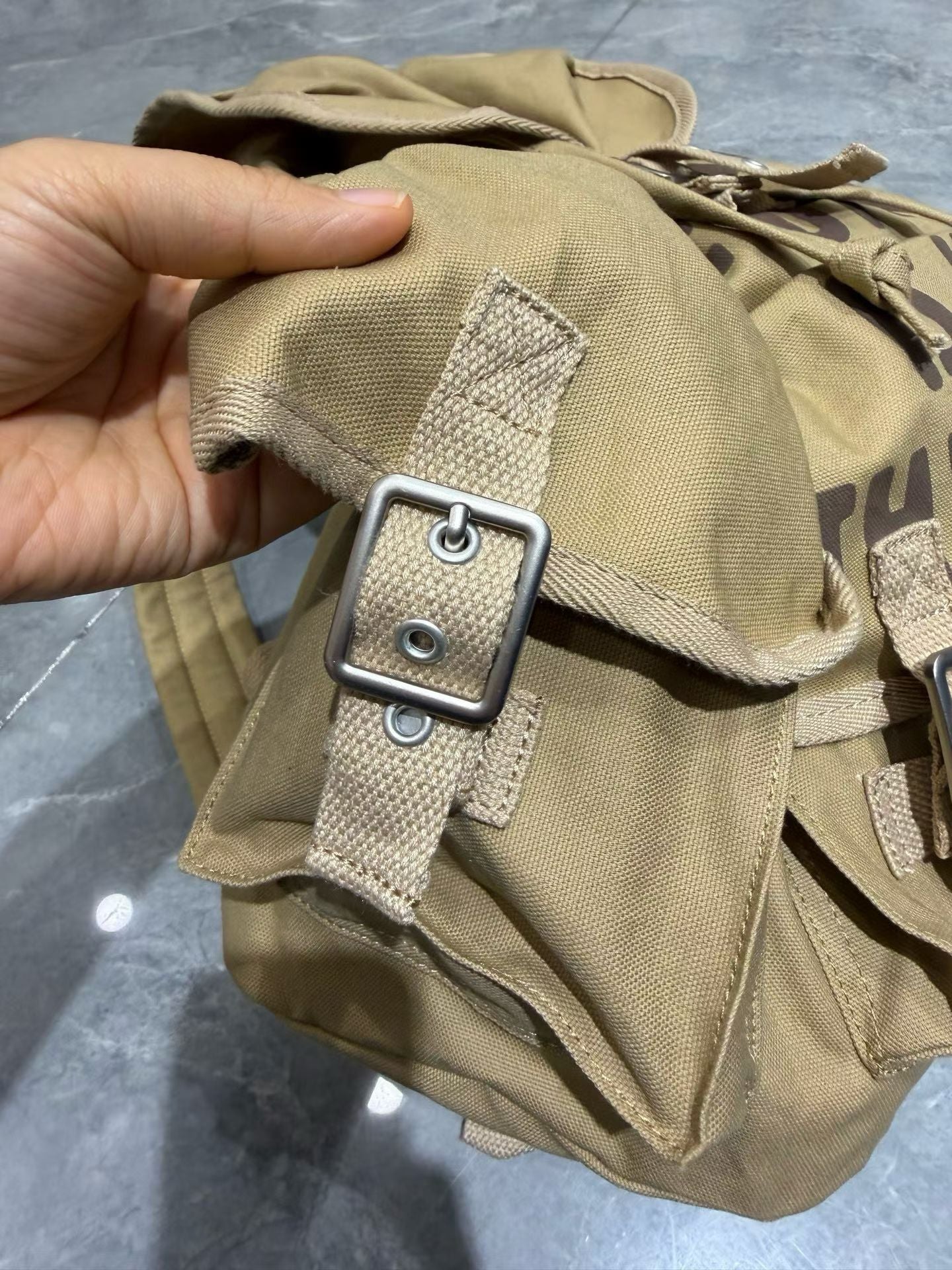 Human made backpack