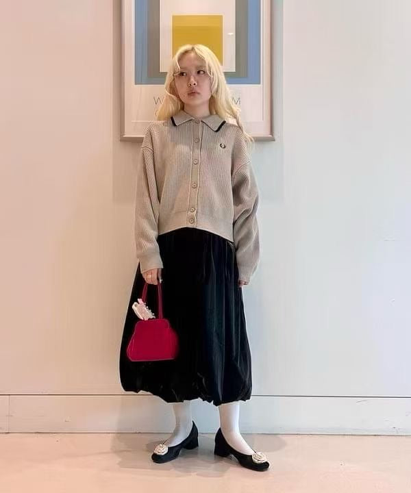 Fred perry企領針織cardigan