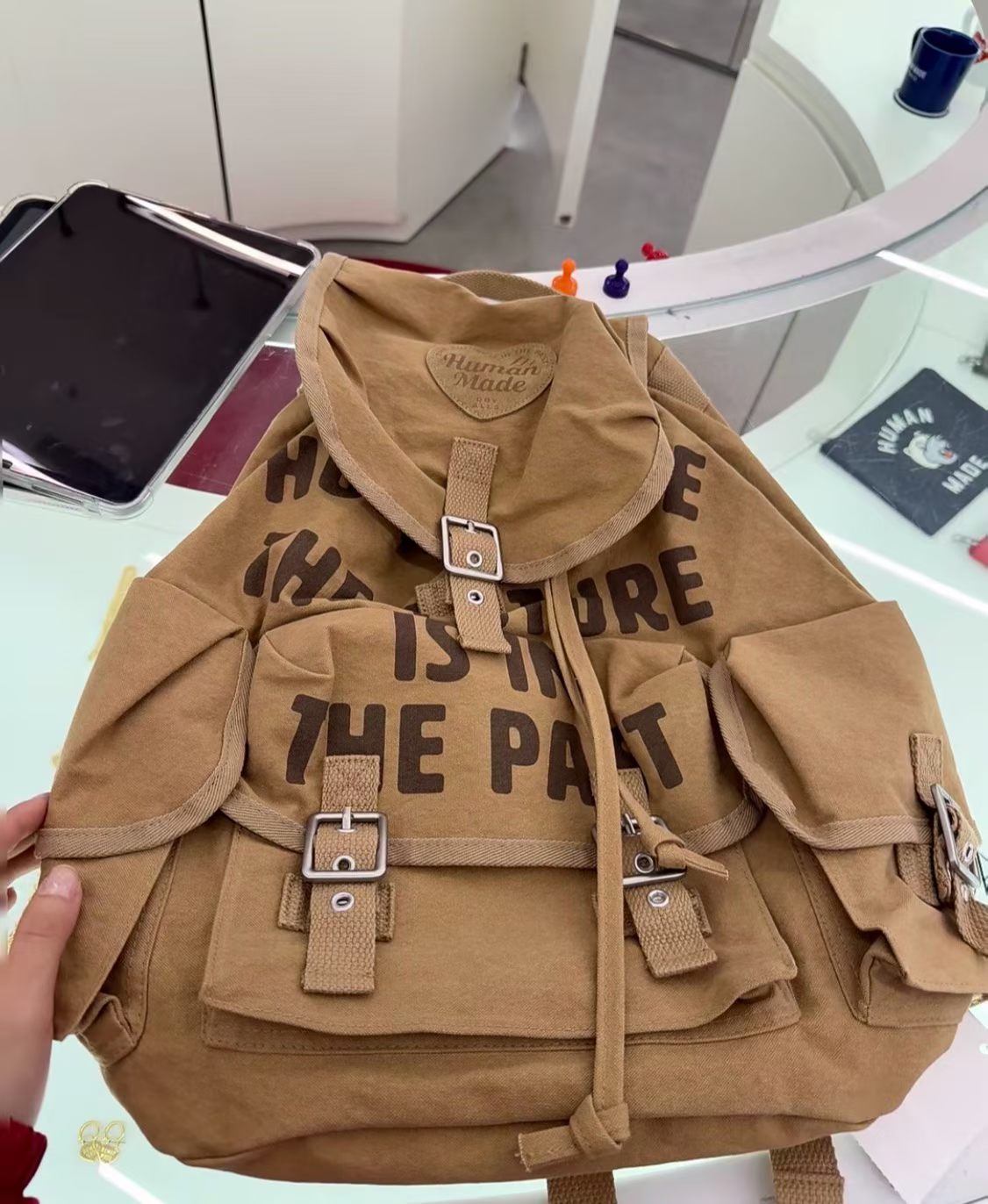 Human made backpack