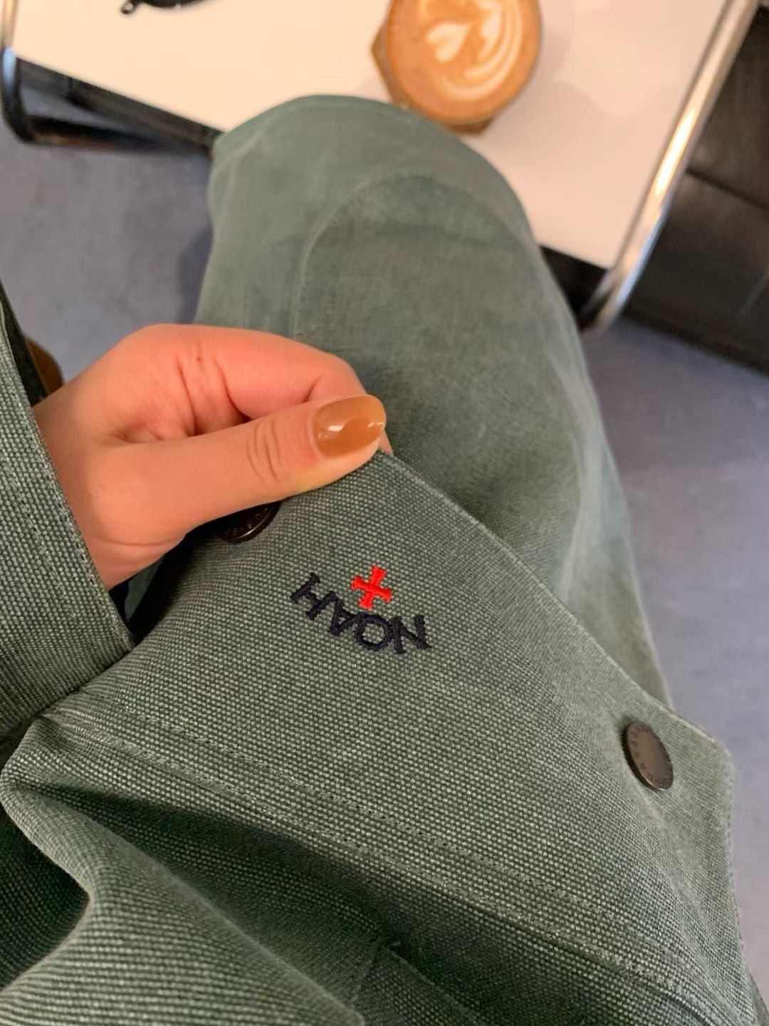 Barbour x Noah中長刺繡外套