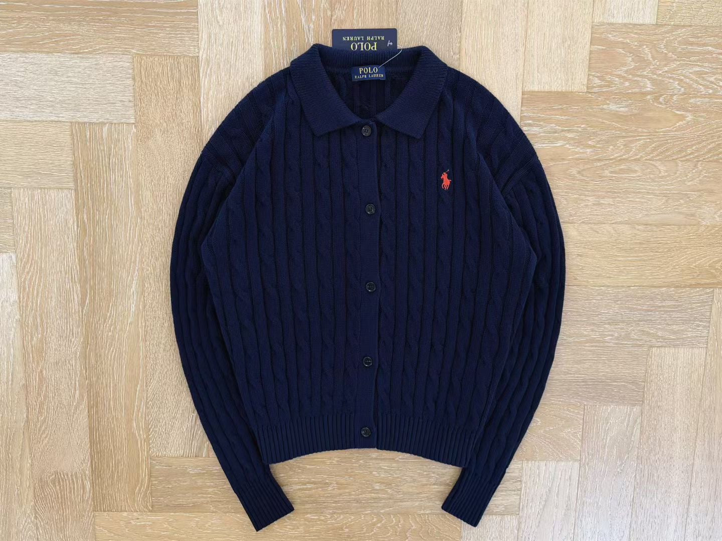 Polo 針織cardigan