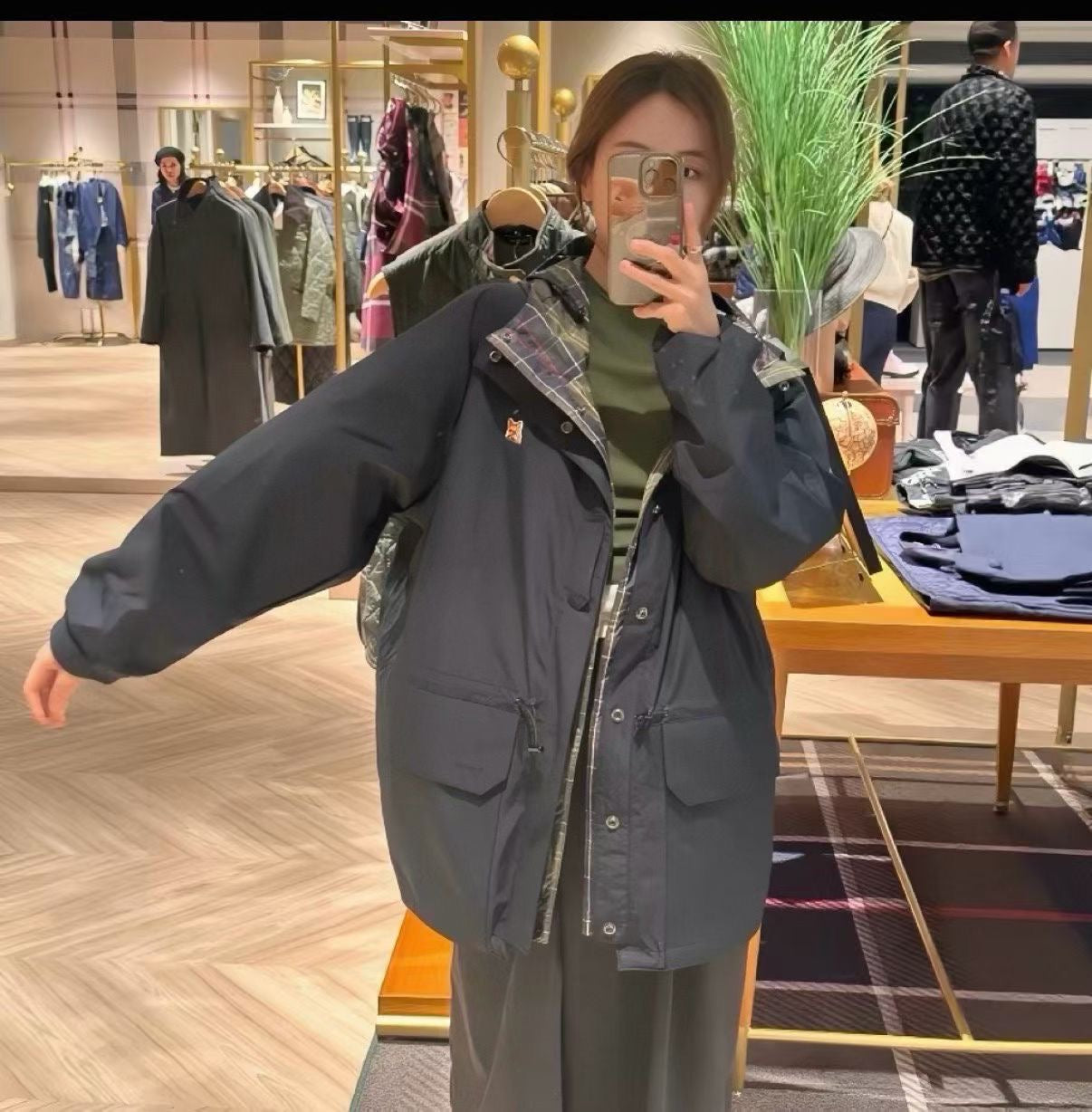 Maison kitsune x Barbour 雙面外套