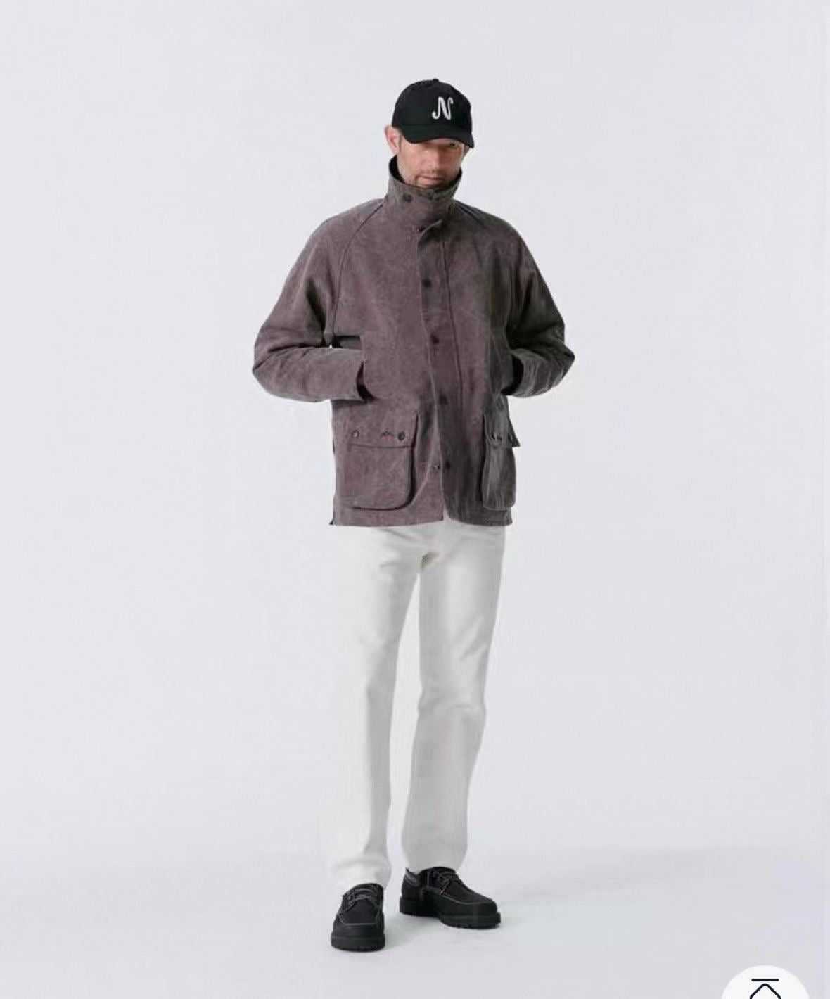Barbour x Noah中長刺繡外套