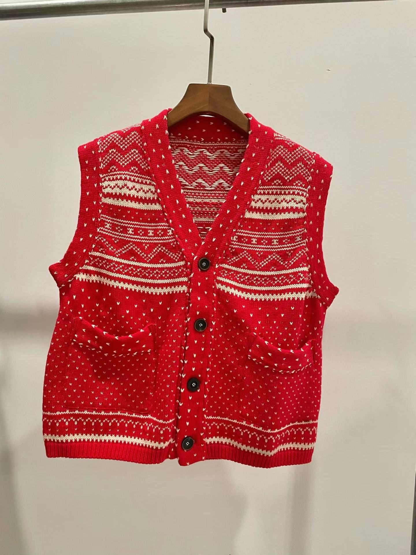 45R提花針織背心