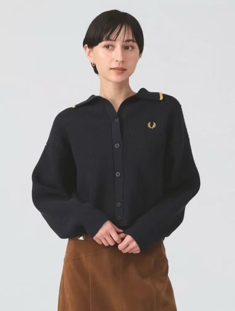 Fred perry企領針織cardigan