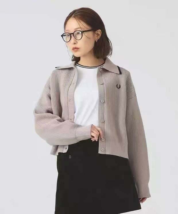 Fred perry企領針織cardigan