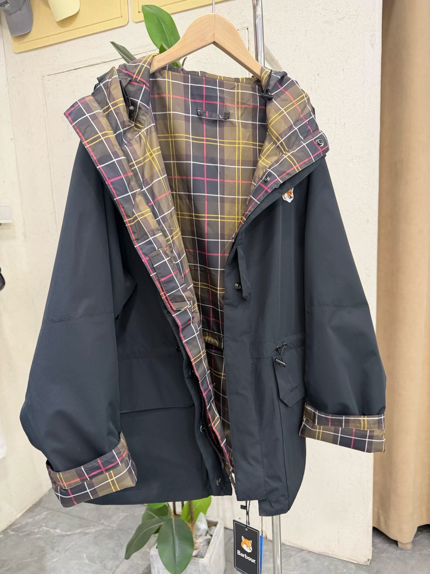Maison kitsune x Barbour 雙面外套