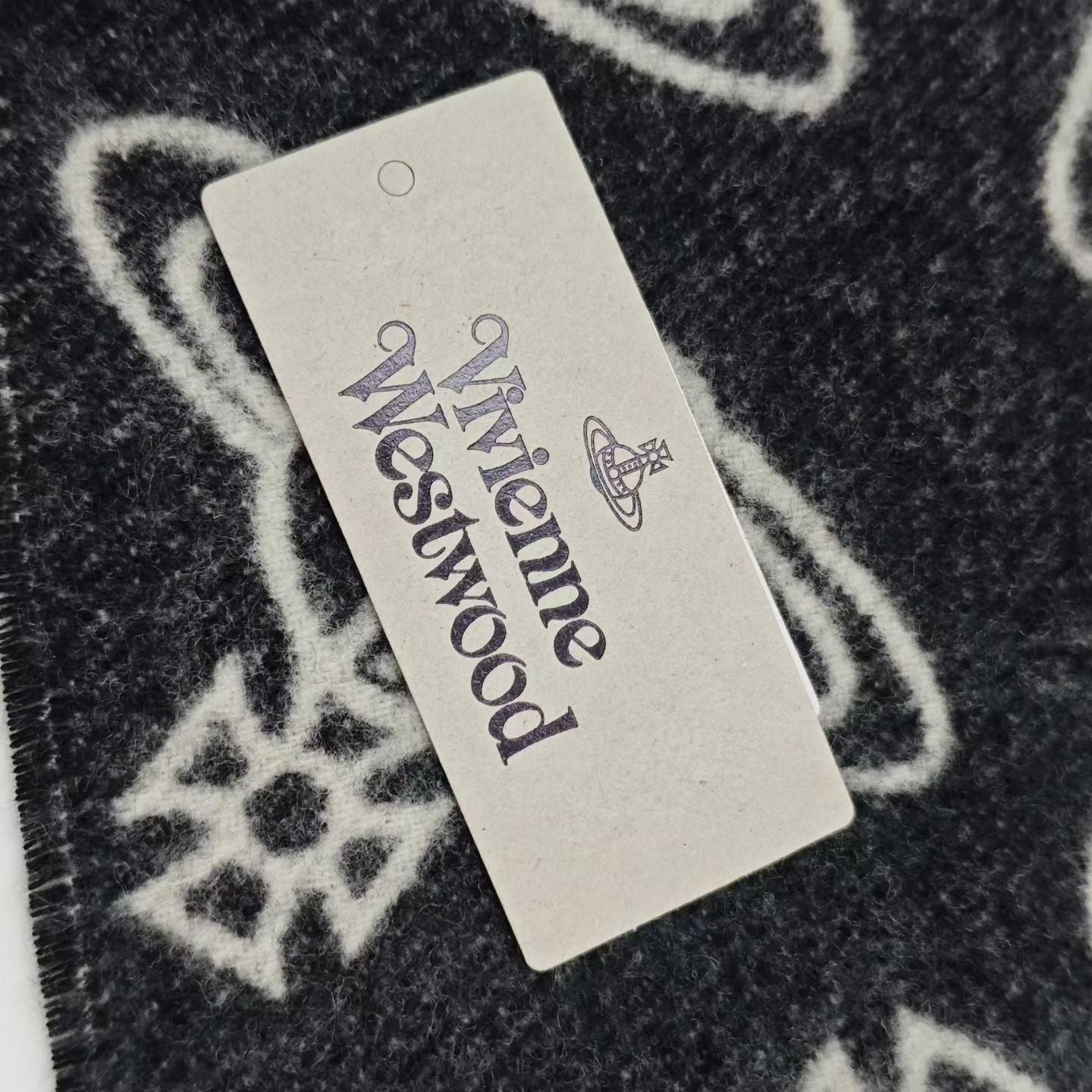 Vivienne Westwood提花雙面羊毛頸巾