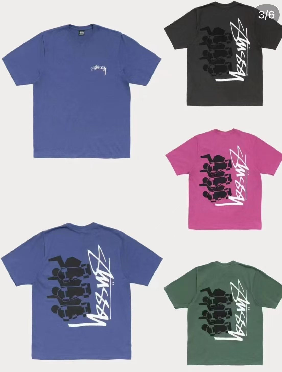 Stussy 滑板logo tee
