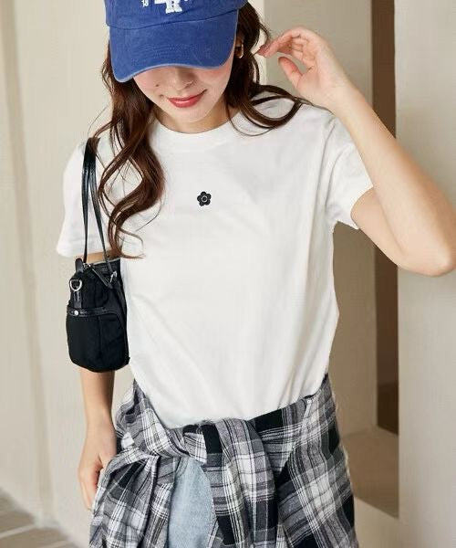 Mary Quant x publux flower 刺繡tee