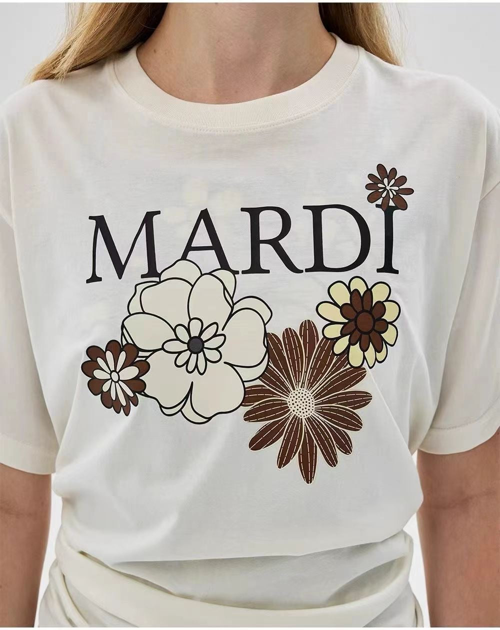 Mardi flower印花tee