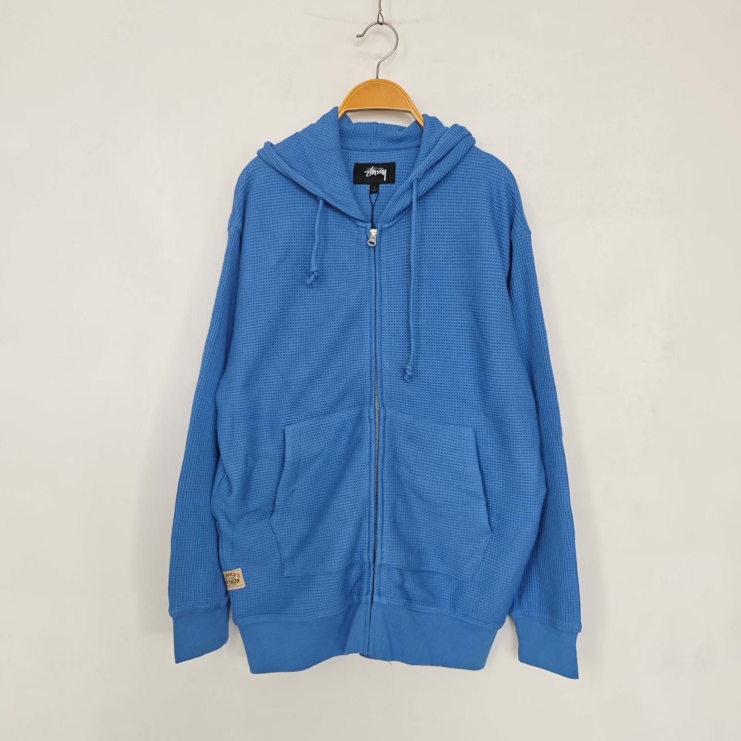 Stussy double layer waffle zip hoodies