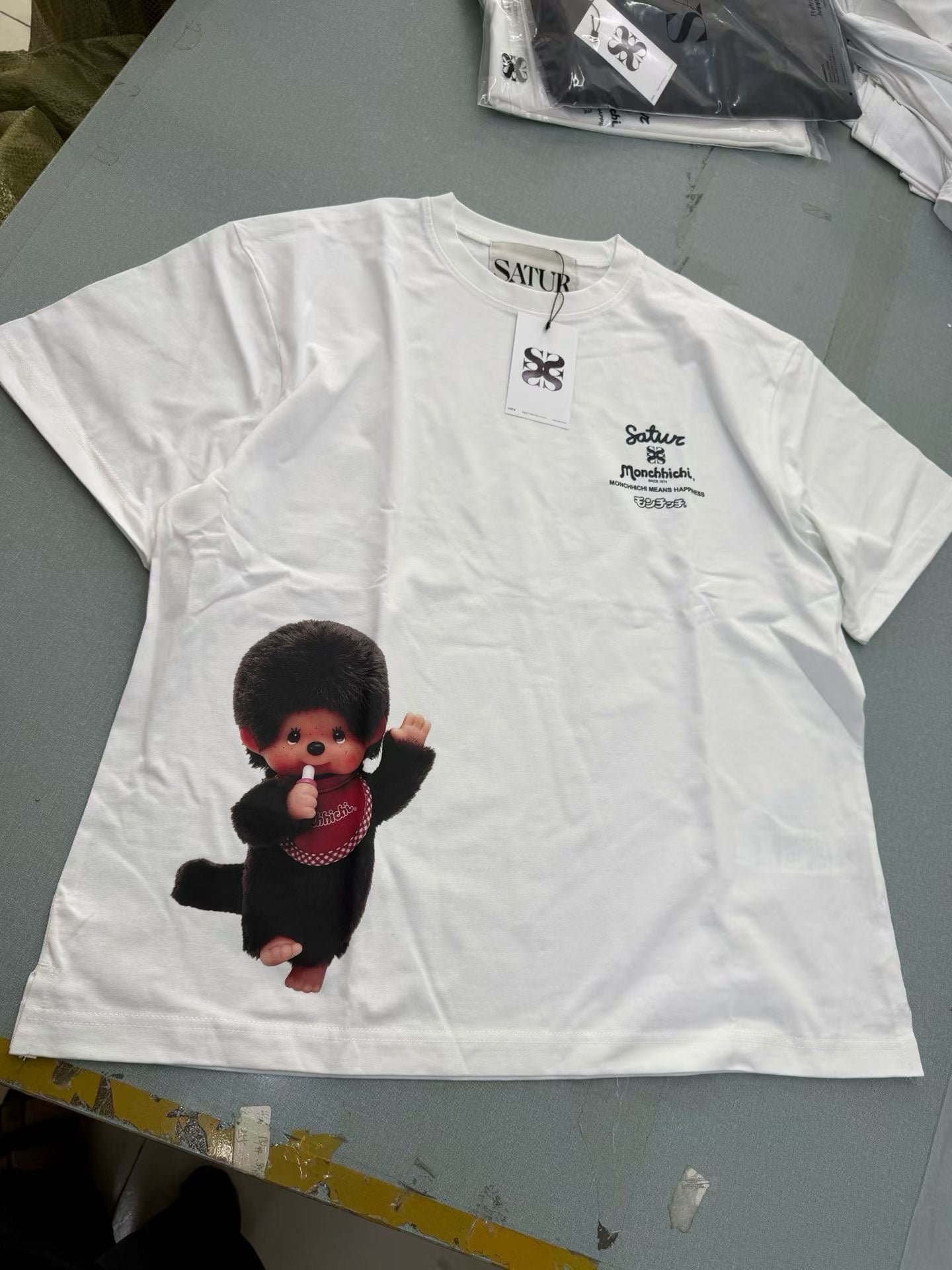 Satur x Monchhichi tee