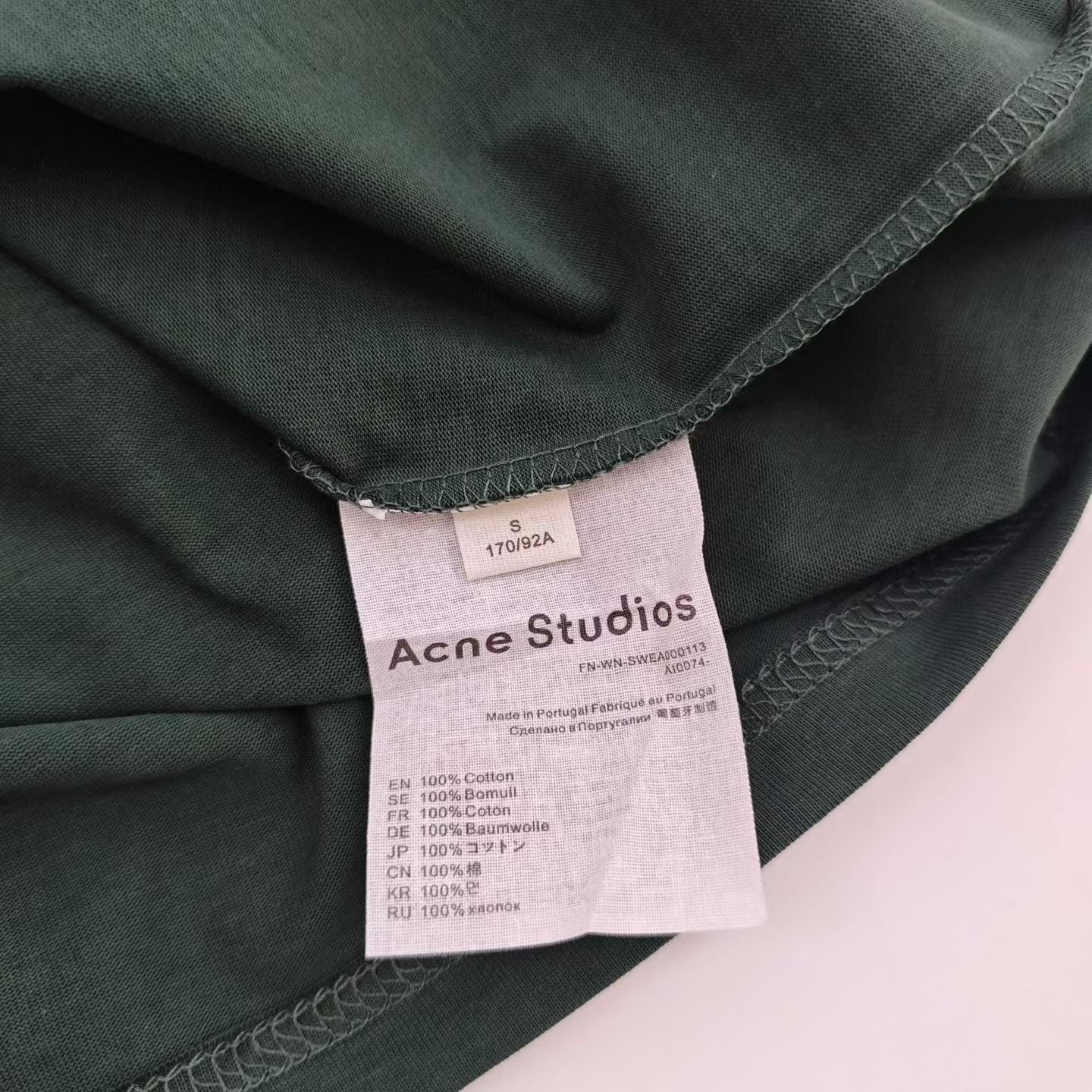 Acne studios logo 長袖tee