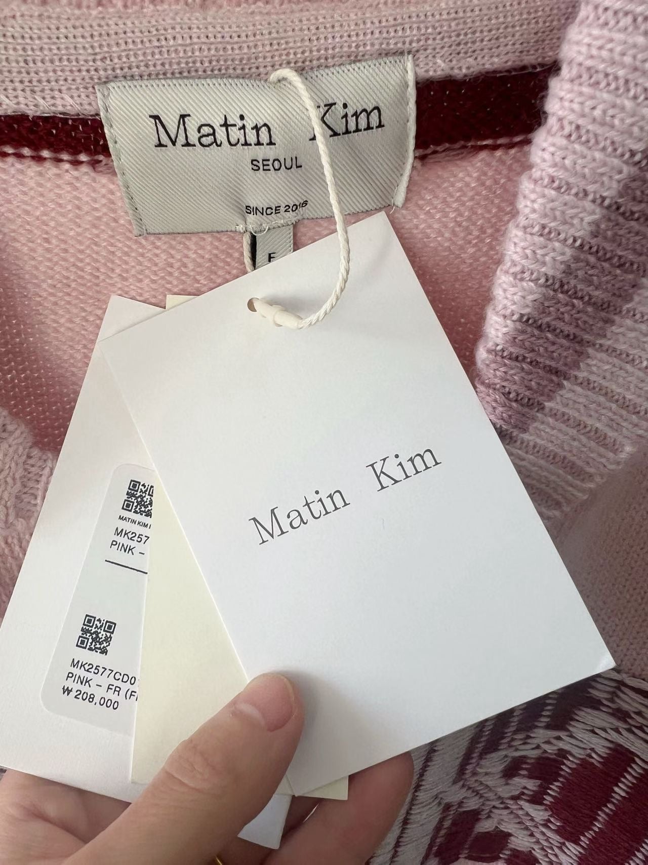 Matin Kim針織zip jacket