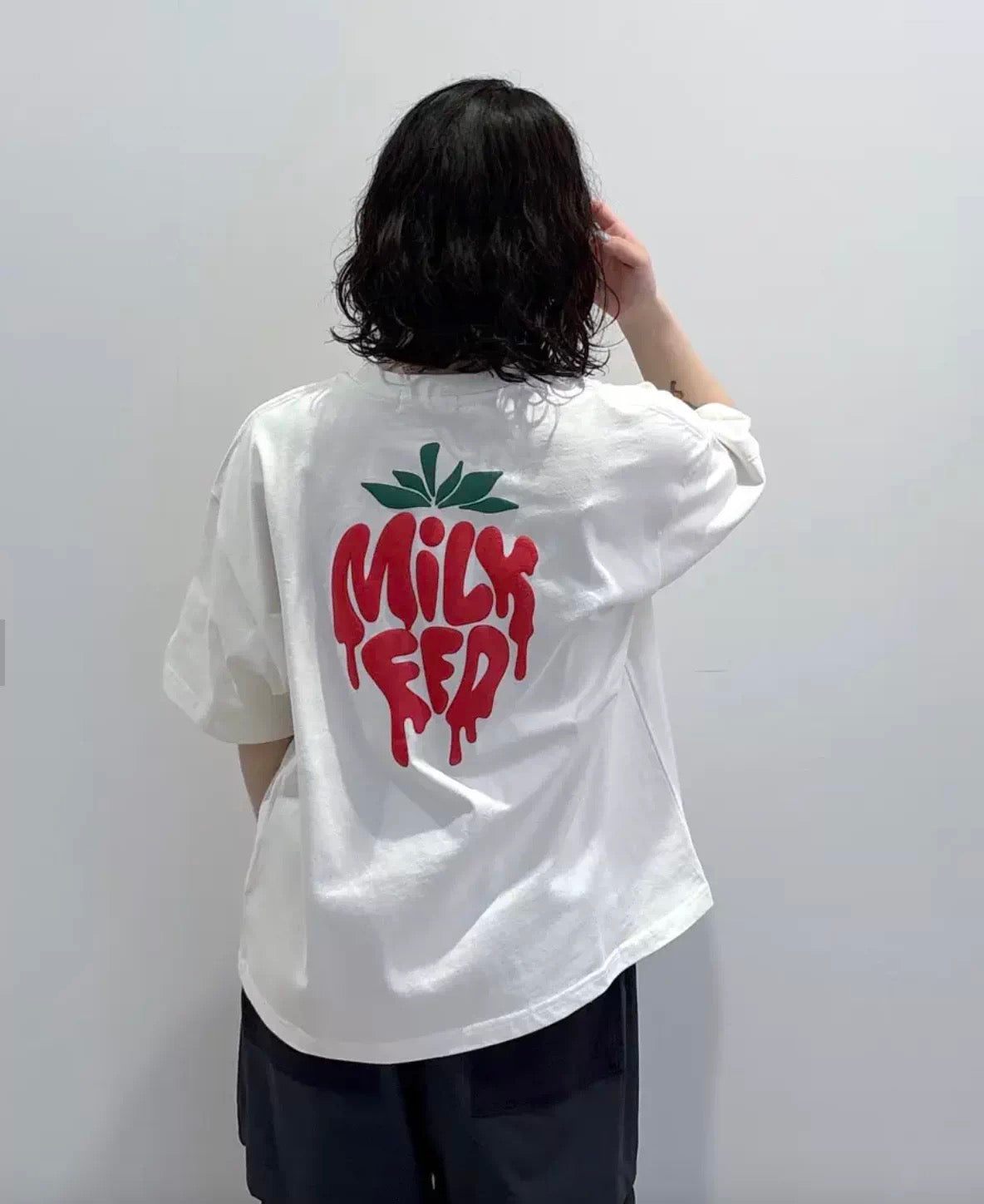 Milkfed strawberry logo tee