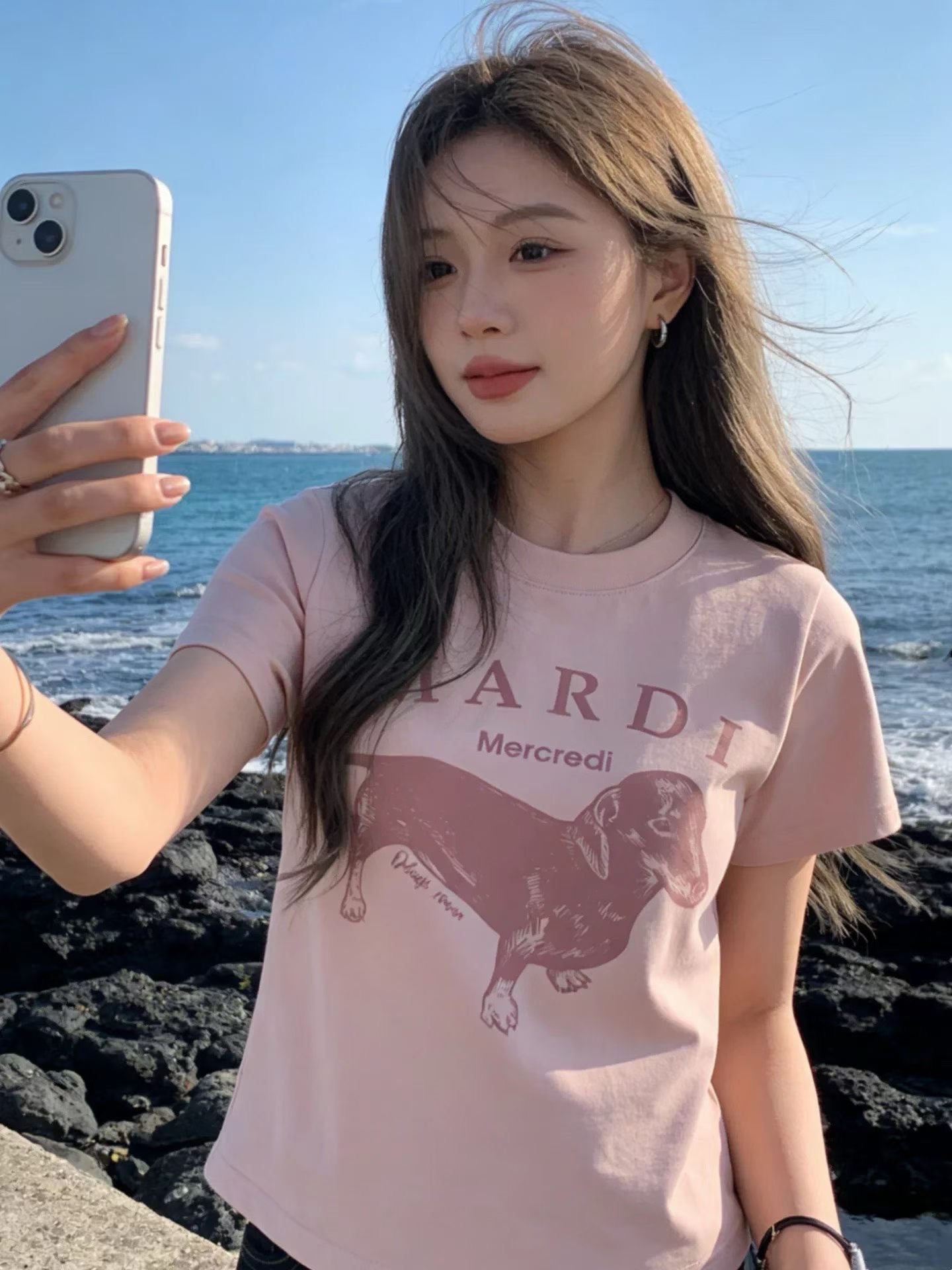 Mardi Mercredi macaroon臘腸狗tee