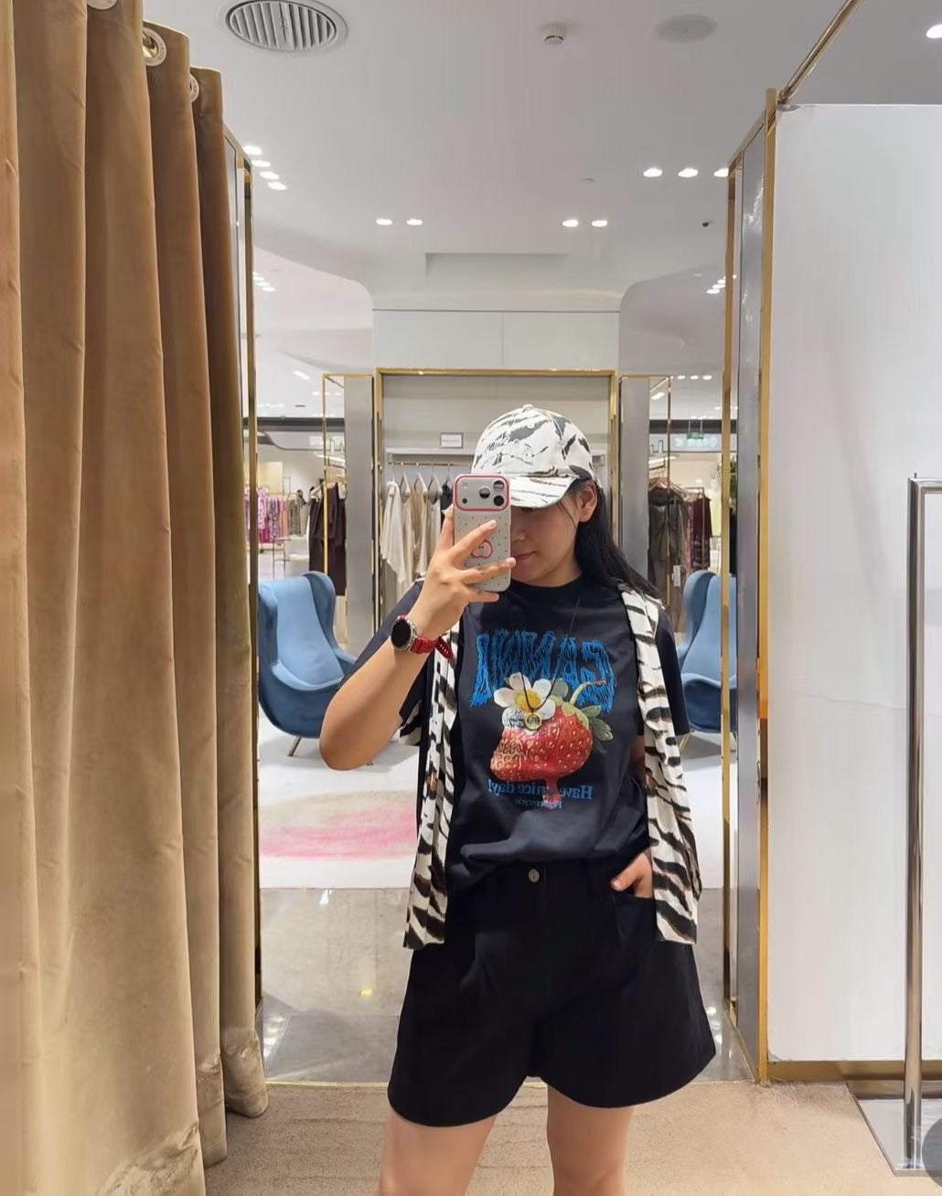 Ganni strawberry tee