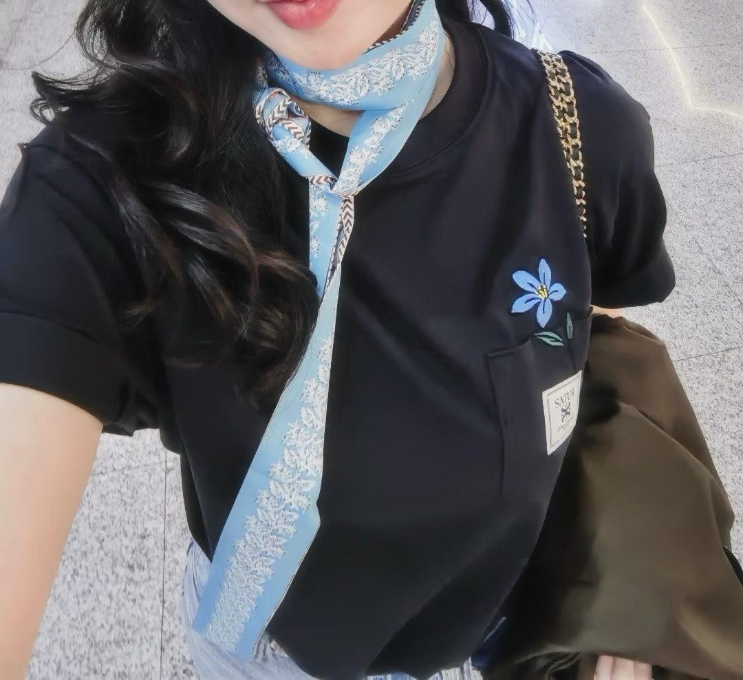 Satur 刺繡pocket tee