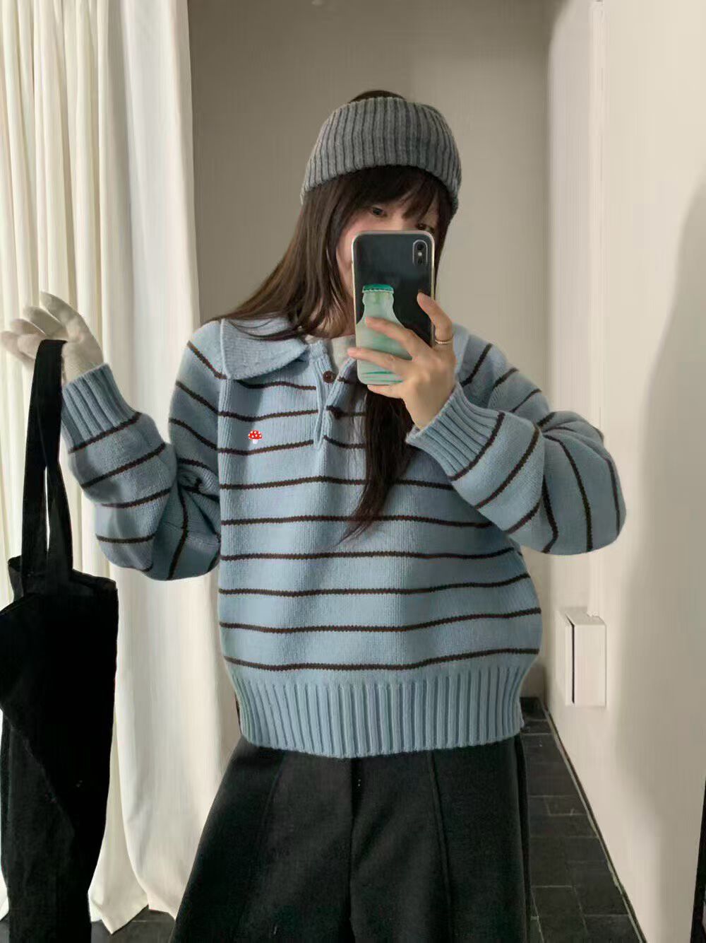 韓國Ade 磨菇polo shirt