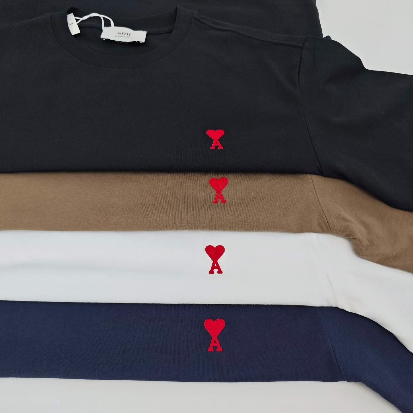 AMI刺繡logo tee