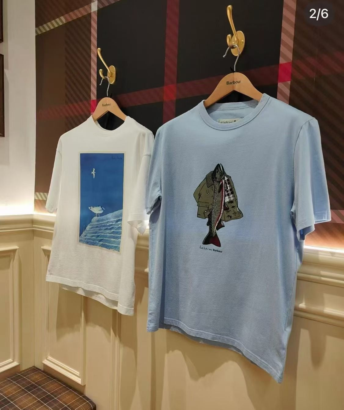 Barbour x Paul smith fish tee