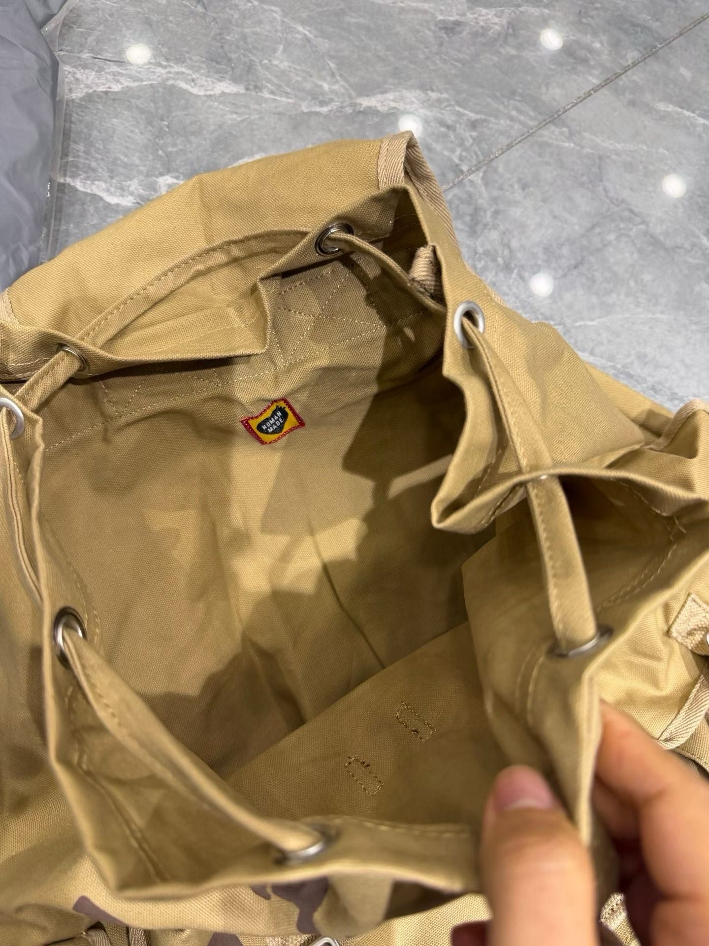 Human made backpack