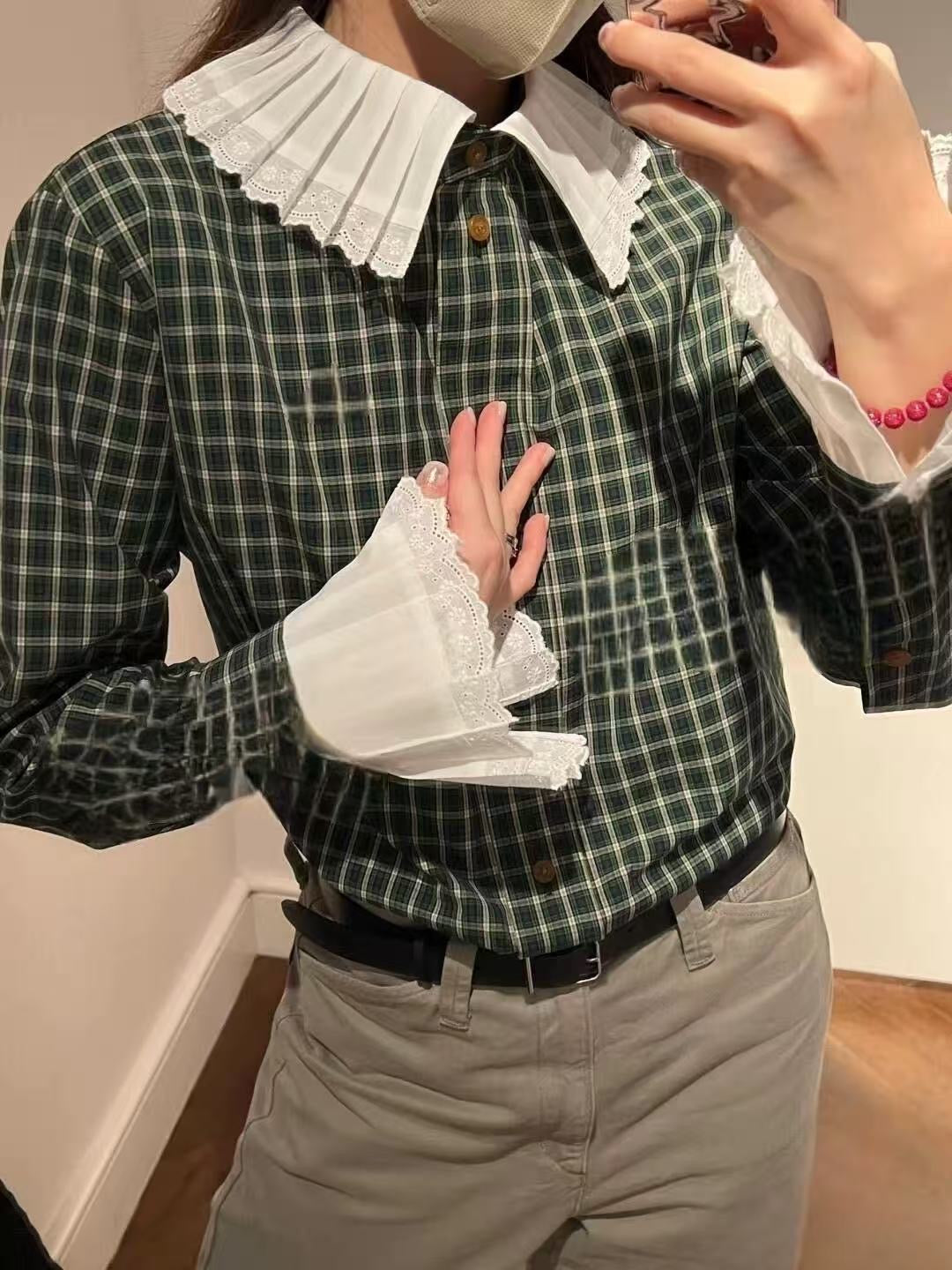 Vivienne Westwood lace 裇衫