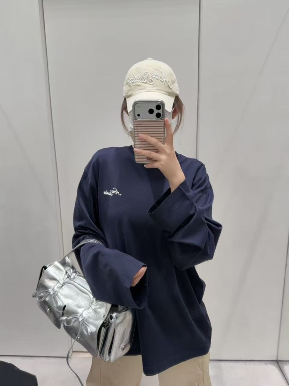 Acne studios logo 長袖tee