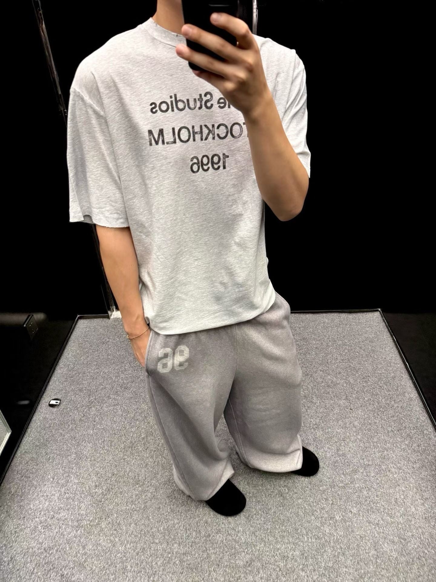 Acne studios logo sweatpants