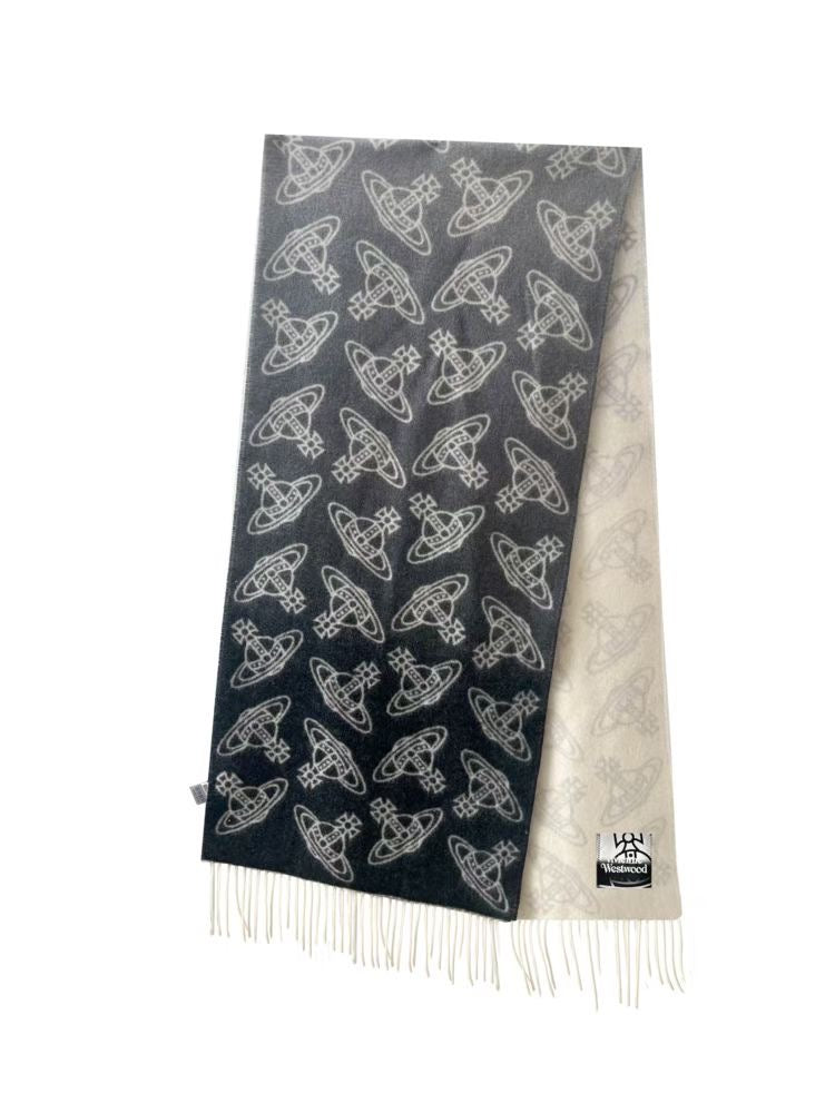 Vivienne Westwood提花雙面羊毛頸巾