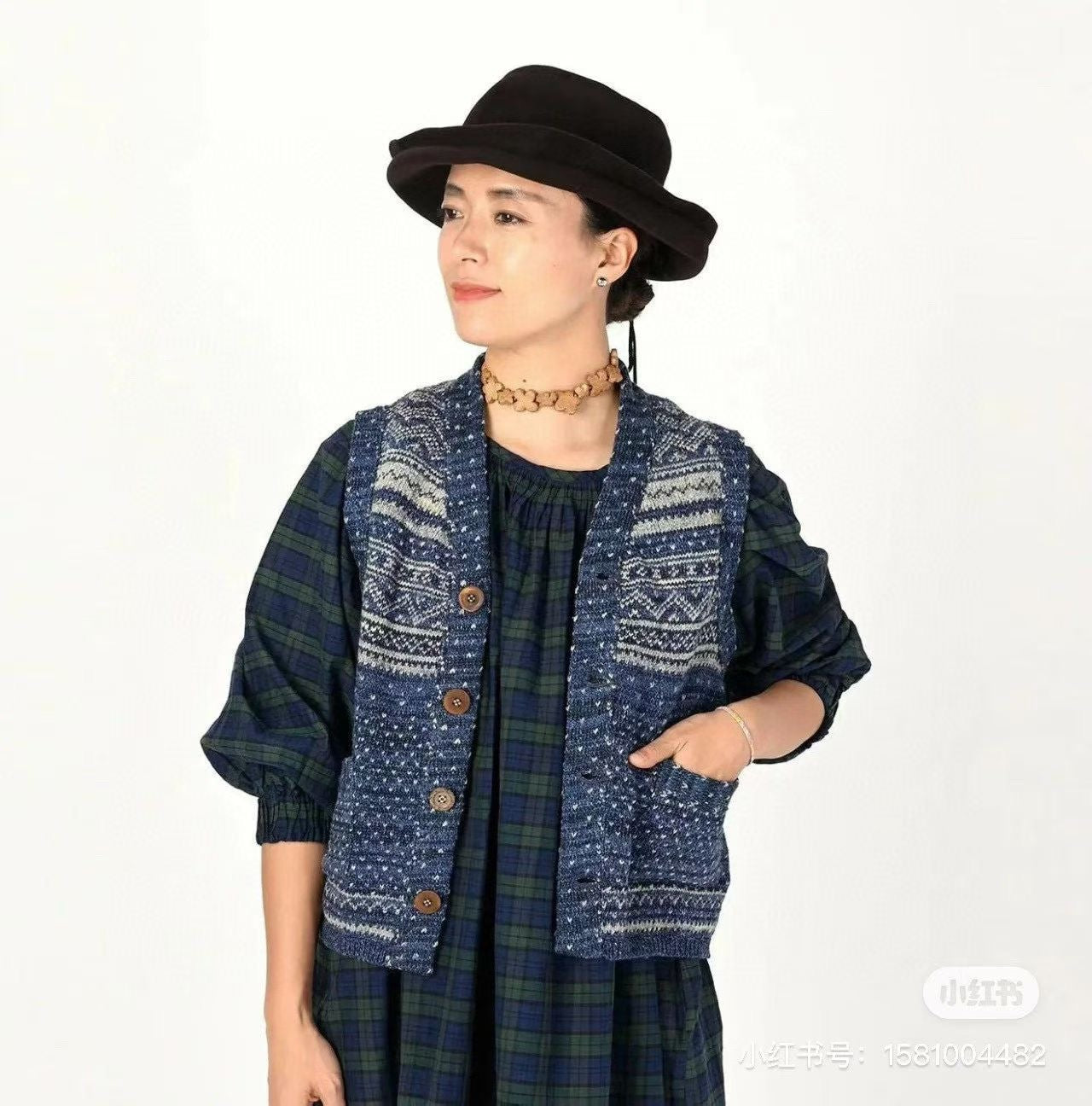 45R提花針織背心