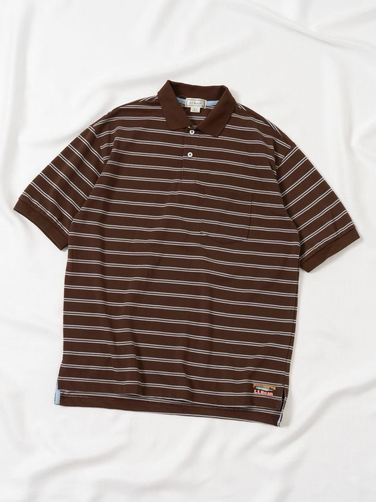 LL bean 間條polo shirt