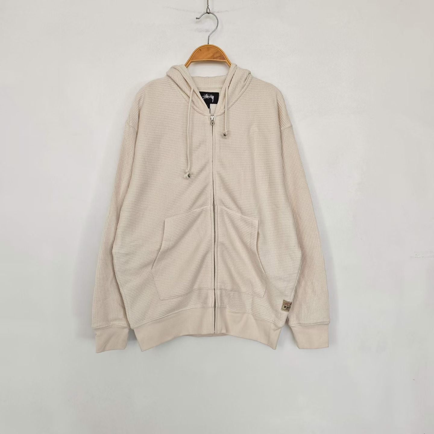 Stussy double layer waffle zip hoodies