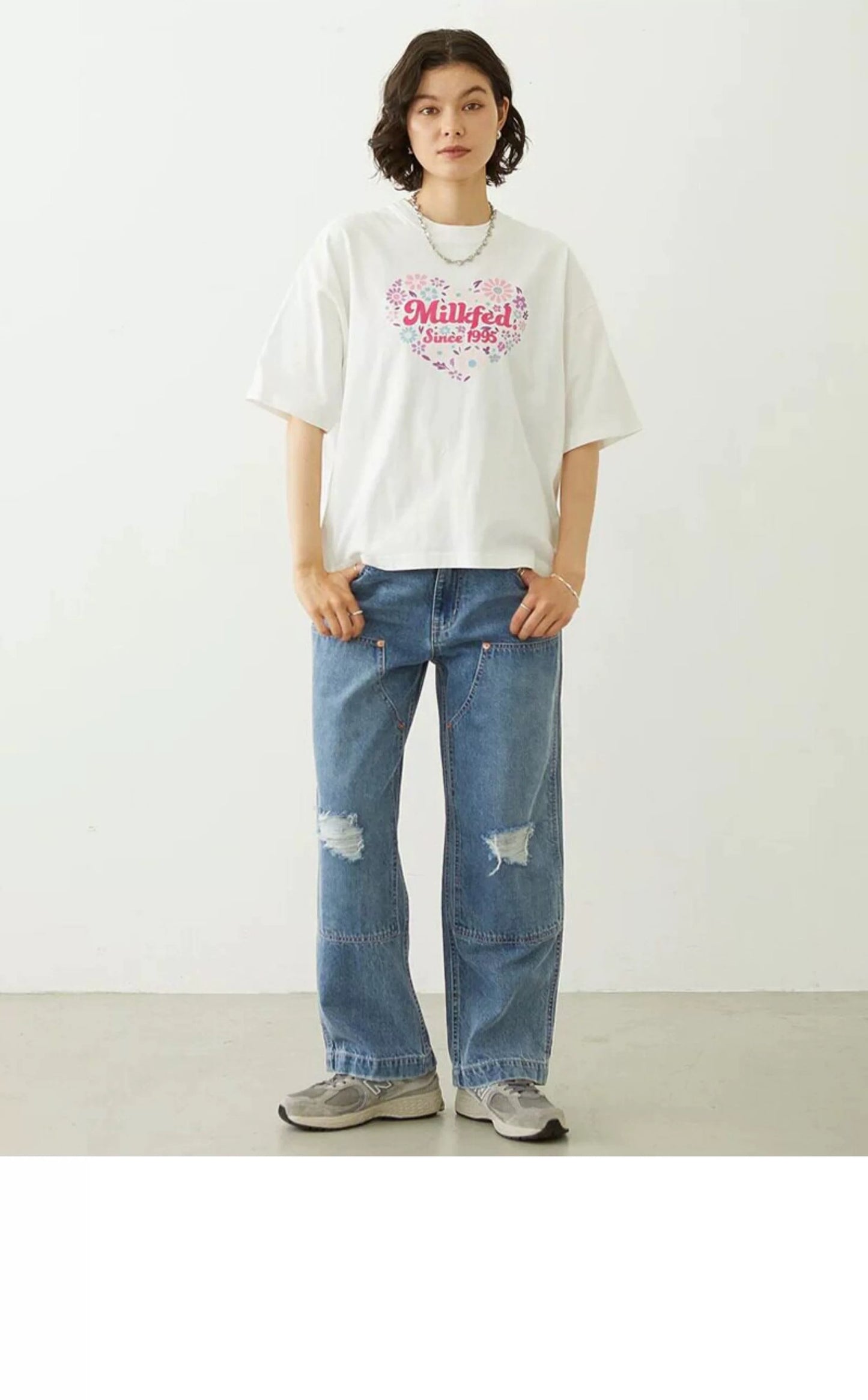 Milkfed flower心心tee
