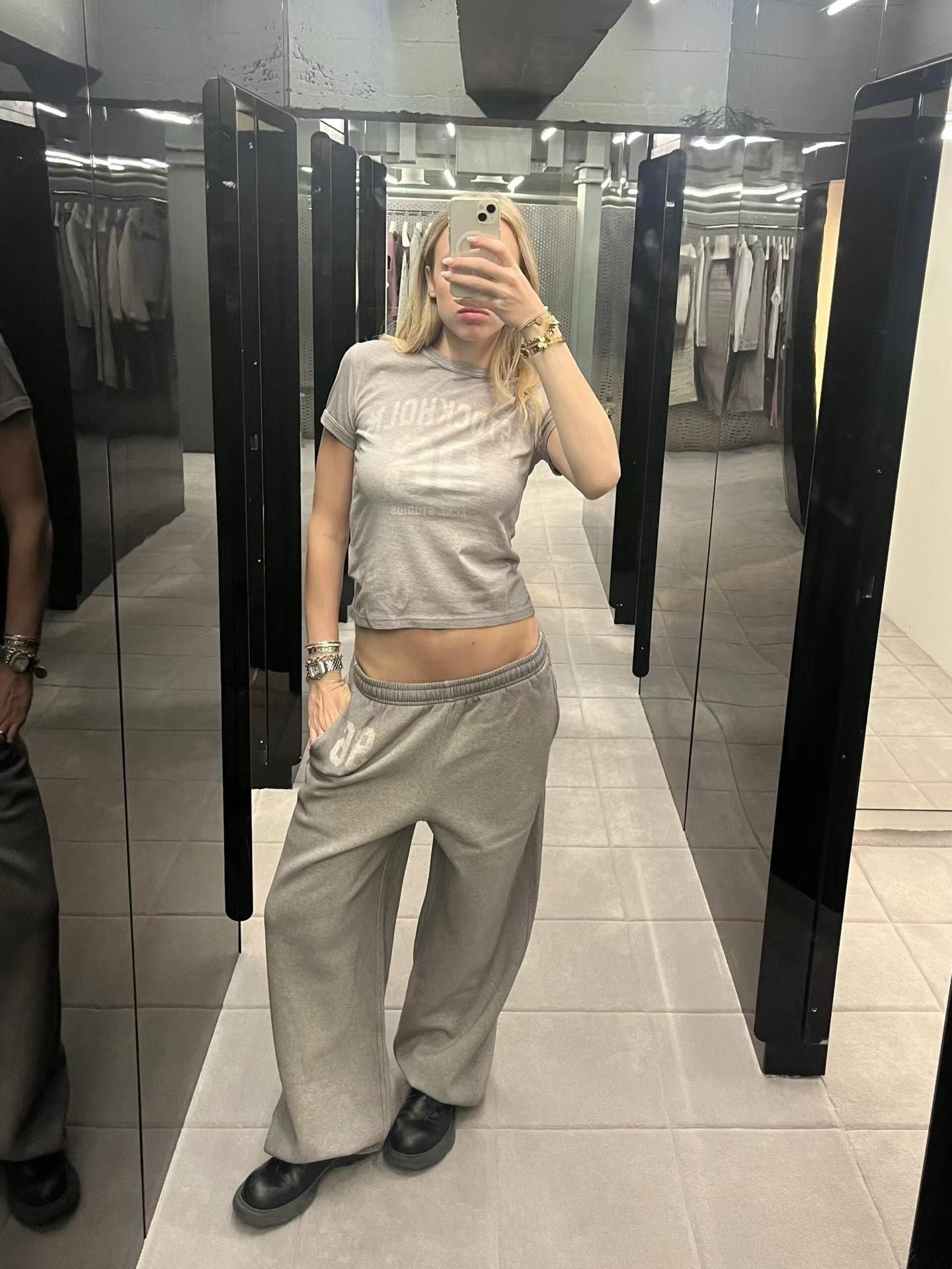 Acne studios logo sweatpants