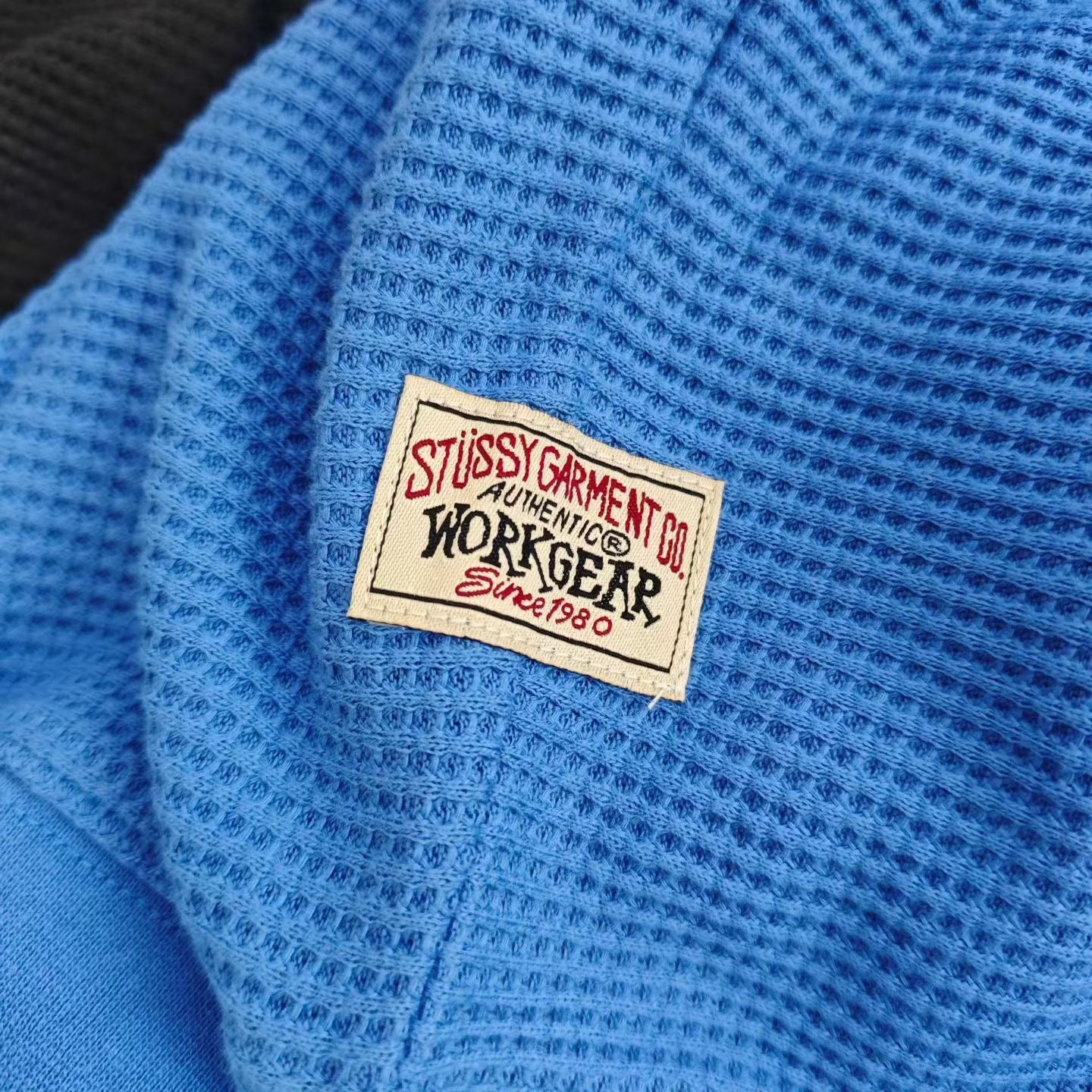 Stussy double layer waffle zip hoodies