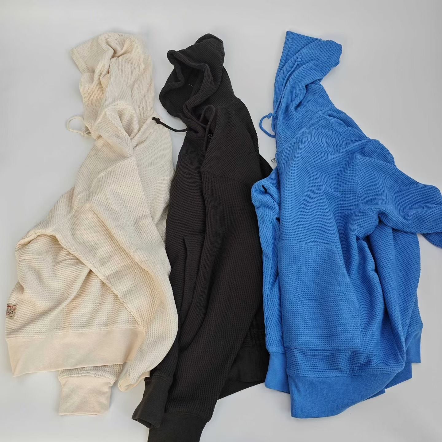 Stussy double layer waffle zip hoodies
