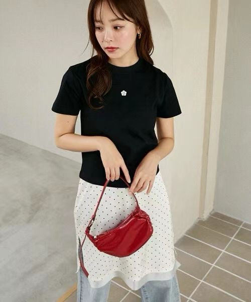 Mary Quant x publux flower 刺繡tee