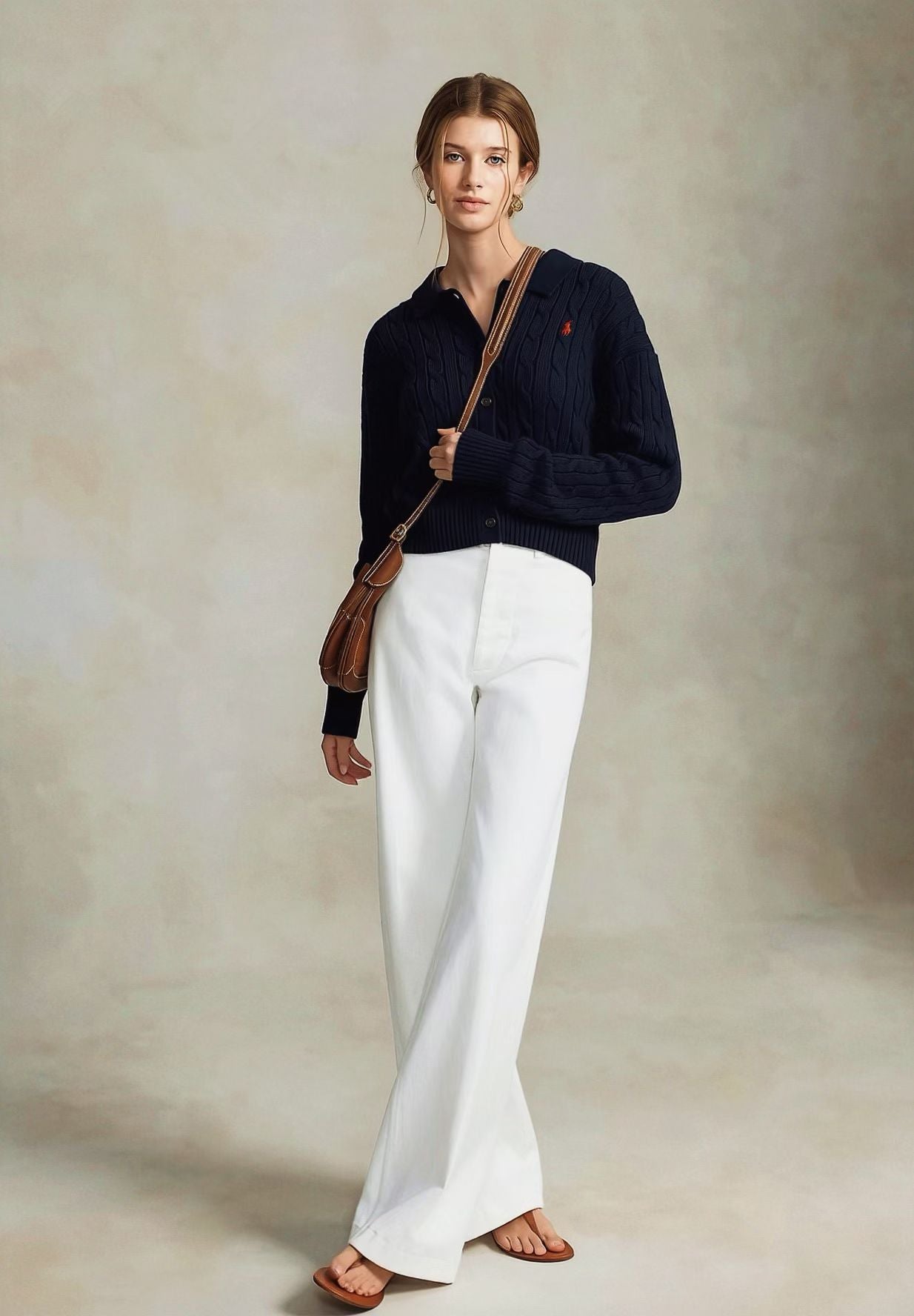 Polo 針織cardigan