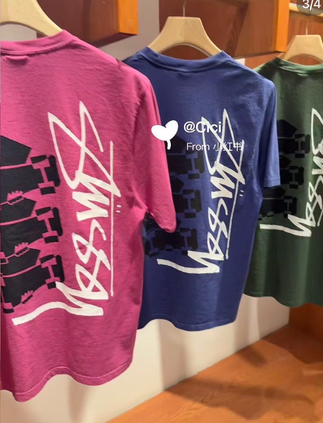 Stussy 滑板logo tee