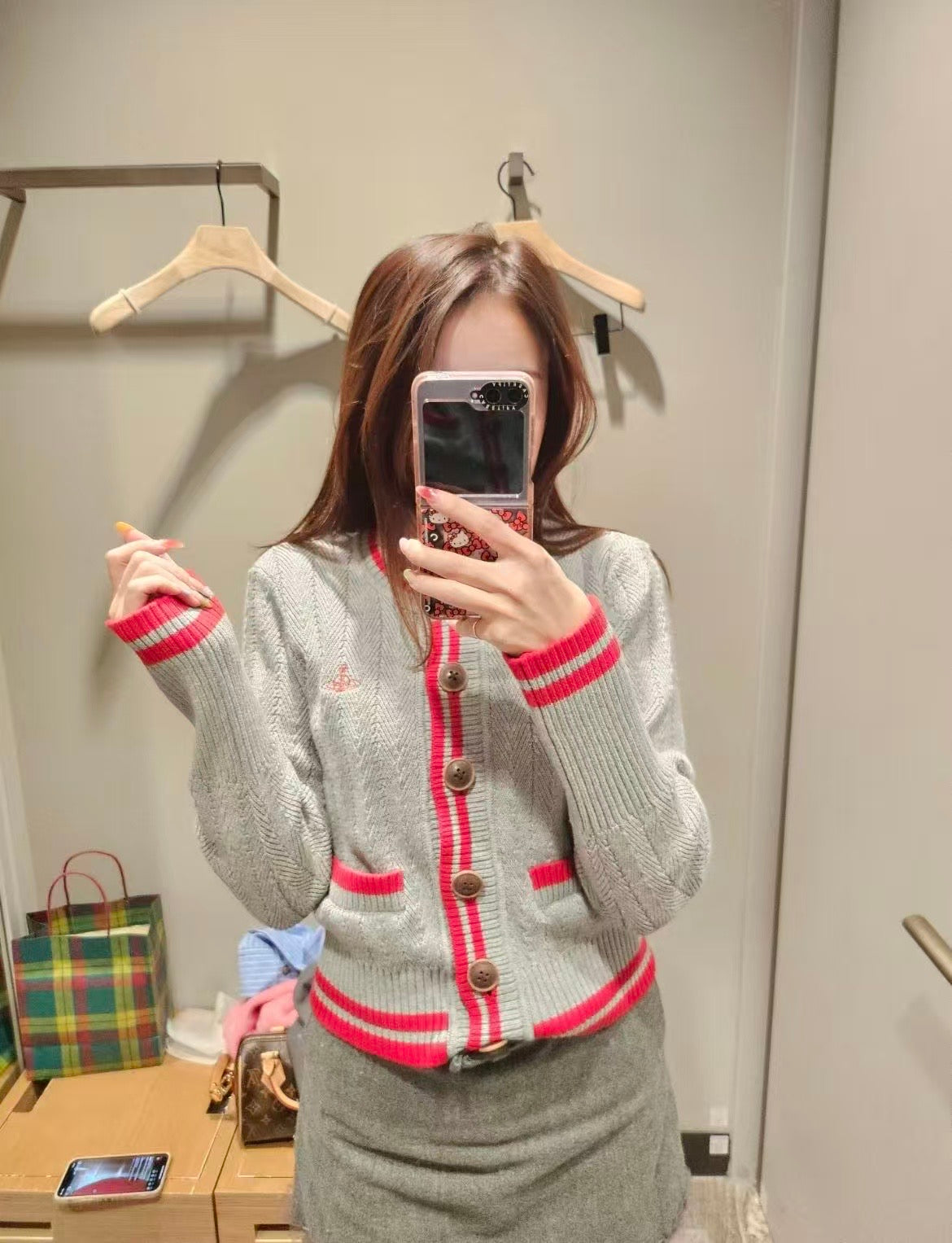 Vivienne Westwood撞色針織Cardigan